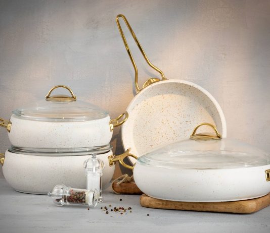 חגיגה לבנה: סדרת כלי בישול אלגנטיים לחגים סולתם, סדרת WHITE GOLD