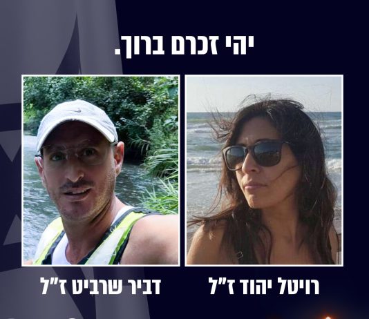 שני ההרוגים במתקפת הטילים היום על קריית שמונה: רויטל יהוד ודביר שרביט ז"ל