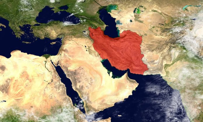 satellite-view-middle-east-strait-hormuz מפה של איראן_1