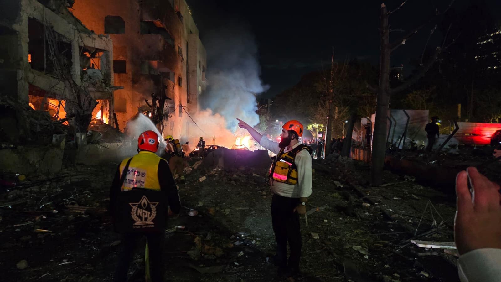 ירת נפילת טיל איראני תל אביב