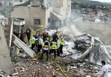 זירת נפילת הטיל באיראני בבית שמש - מבצע שאגת הארי