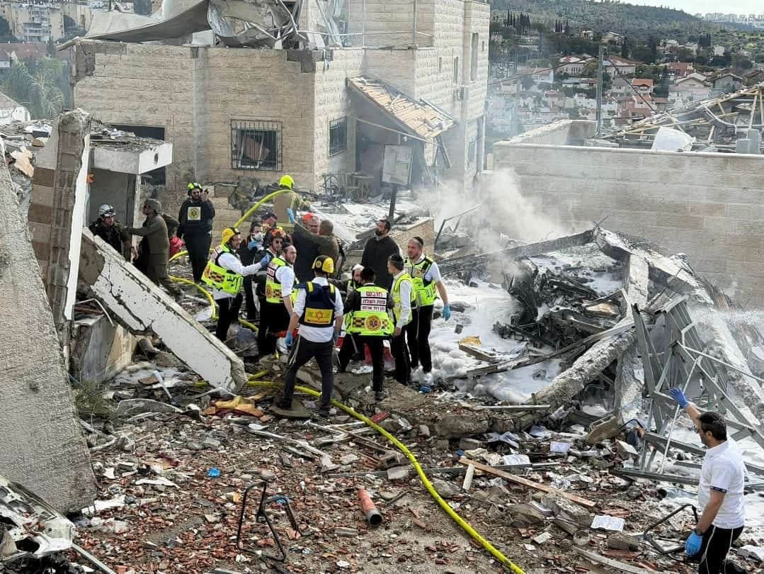 זירת נפילת הטיל באיראני בבית שמש - מבצע שאגת הארי